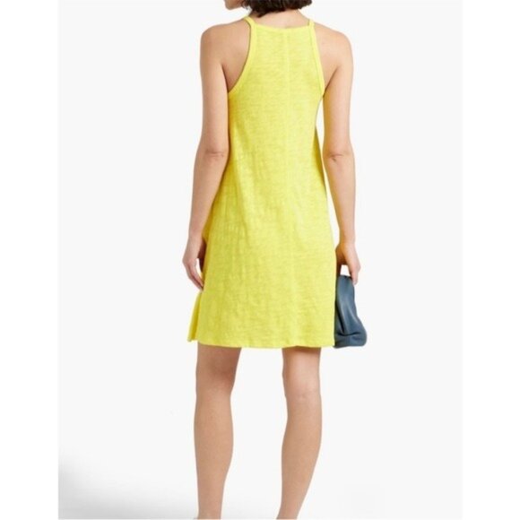 ATM Anthony Thomas Tank Cotton Baby Tee Dress Chartreuse Sz Medium Bright Yellow - Picture 7 of 7